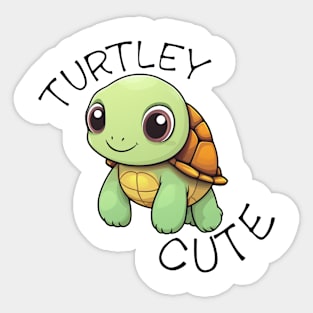 Cute Funny Turtley Cute Turtle Sticker